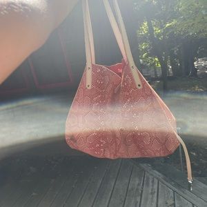 Tiffany and Co orange leather handbag